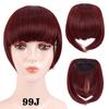 Fringe Bangs Synthetic Hair Extensions Clip In Bangs 6 Inch Short Straight Hairpiece Front Neat Bang Two Side Blonde