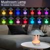 Mushroom Night Light Touch Table Lamp 16 Colors LED USB Rechargeable  Bedroom Living Room Halloween Christmas Decor Lamp
