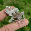 925 Silver Oval Turritella Agate Stone Daughter Wedding Boho Bezel New Pendant