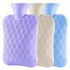 1pc BYXAS Hot Water Bottle, 67.63oz Hot Water Bag for Neck and Shoulder, Hand Feet Warmer, Blue, Purple, White