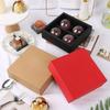 10pcs Simple Packaging Boxes Black Brown Paper Cupcake Gift Boxes Small Biscuit Boxes Mini Cake Boxes for Wedding and Valentine's Day Packaging Gifts