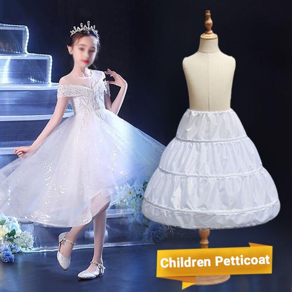 Lace Lolita Petticoat 3 Hoops Cosplay Crinoline Underskirt Bride Wedding Dress Lining Ball Gown
