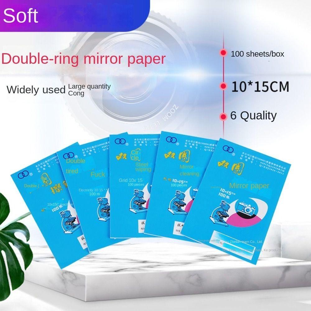 100Pages/Book Anti-fog Lens Cleaning Cloths Cleaning Cleaning Wipes Booklet Eyeglass