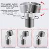 Stainless Steels Shower Tap Adapter 360 Degree Adjustable Angled Bents Base Extended Angled Showerhead Corner Joint