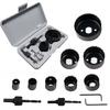 11Pcs Hole Saw Kit Durable Carbon Steel Metal Circle Power Drill Hole Cutter for Wood PVC and Plastic