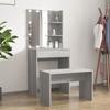 VidaXL Vanity Set with LED Cosmetic Table Makeup Dressing Table Jewelry Table Bedroom Sonoma Grey 3114137