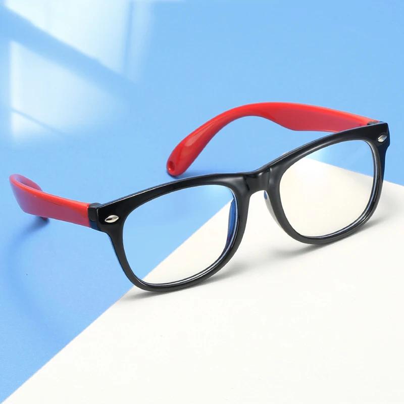 Kids Computer Glasses Blue Light Blocking Filter Gaming Goggles Silicone Frame Eyeglasses Child Anti-Blue Ray Protect Eyewear