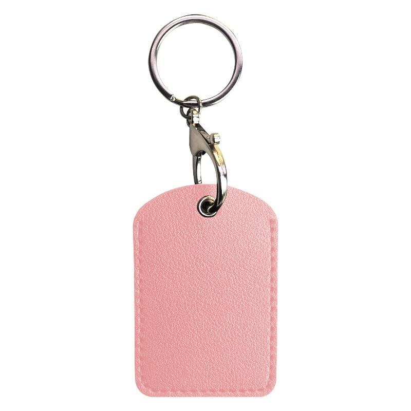 PU Leather Card Holder Keychain Key Ring Door Lock Access Tags ID Card Case Keychain Access Card Bag Key Tag Ring