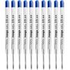 Iungo Compatible PARKER Gel Ink Ballpoint Pen Refills Parker Jetstream Prime Refills (Blue Black, Metal, 10, 07)