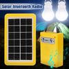 Portable Solar Panels Charging Generator Power System Home Outdoor Lighting for LED Bulb Solar Generators with FM Radio