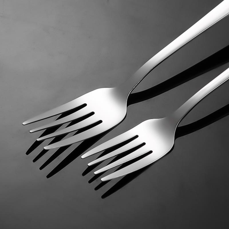 Korean Style 304 Stainless Steel Cutlery Set: Dinner Knife, Ice Spoon & Fruit Fork for Home & Hotel