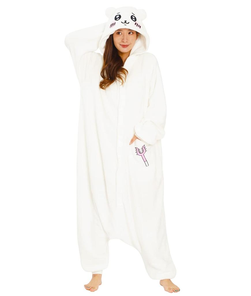 SAZAC Chiikawa Fleece One Size Fits All Kigurumi, Adult, [Chiikawa]