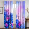 Blue Curtains for Living Room Luxury Butterfly Blackout Window Curtain for Bedroom Semi-Shading 2 Pieces Set Room Cortina Custom