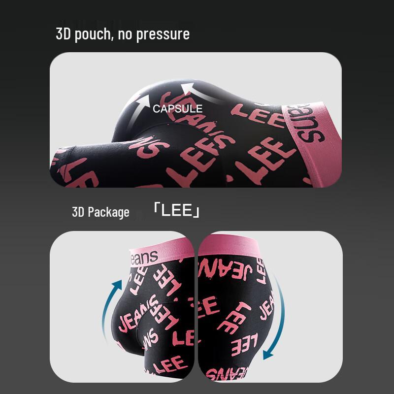 LEE Men's 50s Combed Cotton 7A Antibacterial Boxer Briefs