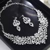 Shining Rhinestone Jewelry Set Crystal Crystal Necklace Set Bridal Necklace Earrings Set  Banquet