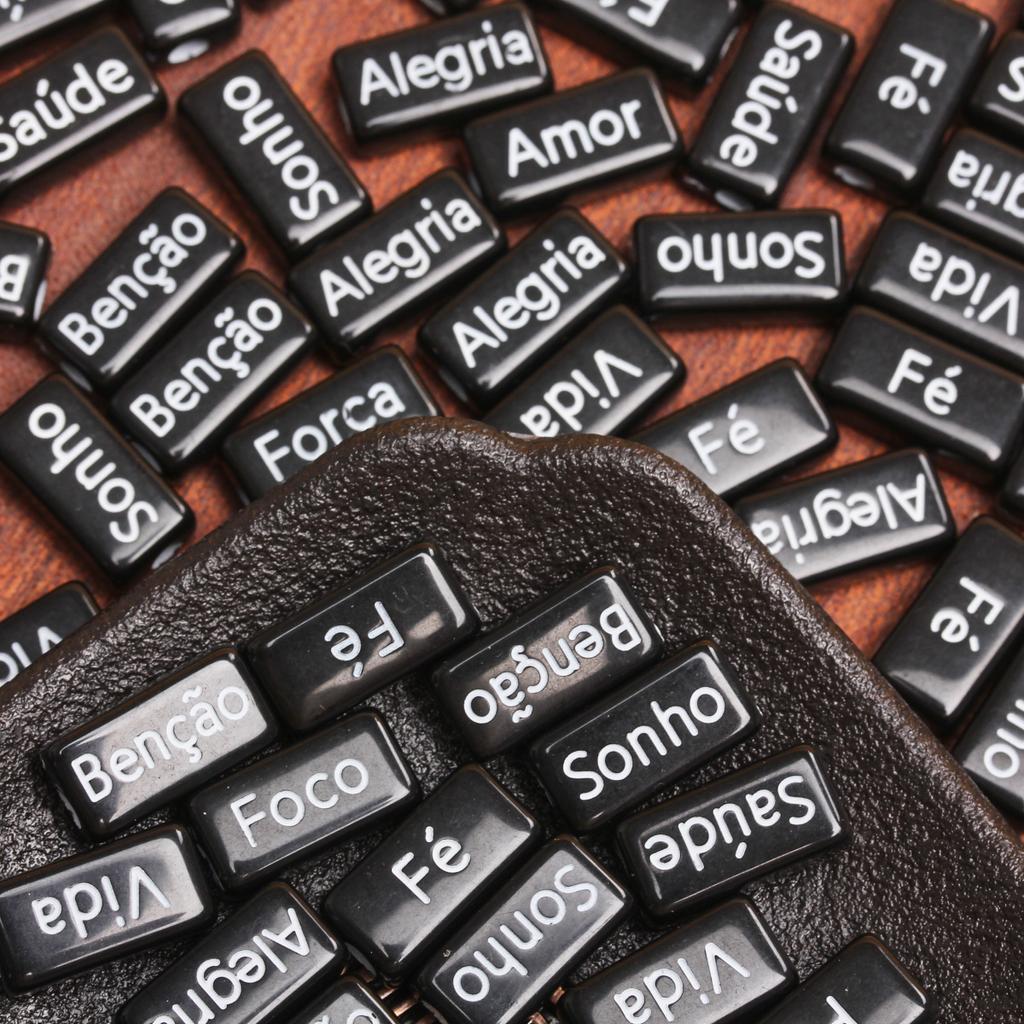 Bracelets French Words Rectangle 10PCS 14.5*7.5mm Acrylic Jewelry Making Accessories DIY Handmade Crafted Material Loose Spacer Beads Necklace