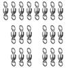 20Pcs Bearing Fishing Swivel Stainless Rolling Swivels Barrel Swivel Line Connector Heavy Duty Fishing Tackle Accessory