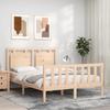 VidaXL Bed Frame with Headboard 140x200 Cm Solid Wood 3192166