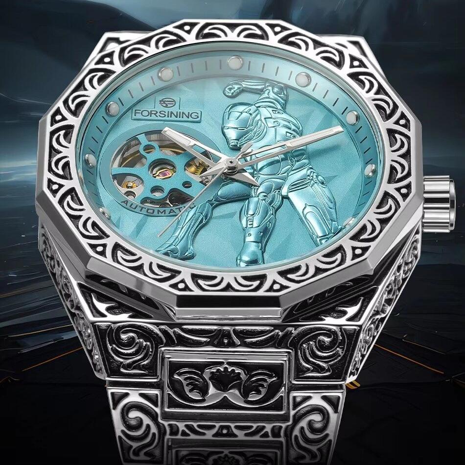 Men's Business Fashion Mechanical Watch Top Brand Automatic Mechanical Stainless Steel Clock Gifts for Men