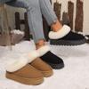 Fashion Fluffy Plush Women's Slippers Thick-soled Non-slip Warm Slippers Comfortable and Soft Winter Plush Women's Slippers