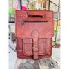 Goat Leather Bag Backpack Laptop Rucksack Men Genuine Travel Women