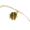 [K9116] - Gold Plated Anklet 'Clover' Gold