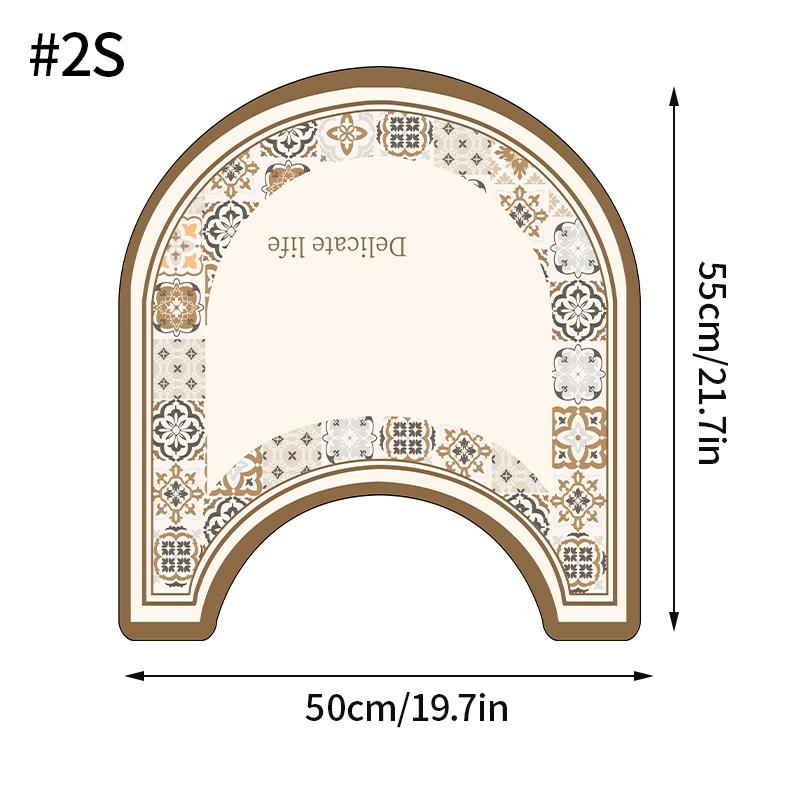 Simple Bath Mat  Bathroom Absorbent Floor Mats  U-shaped Toilet Foot Pad Non-Slip Floor Door Mat Bathtub Side Carpet Shower Rug