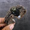 Cameo, Moonstone Handmade Copper Wire Wrap Cuff Bangle Adjustable M3u46