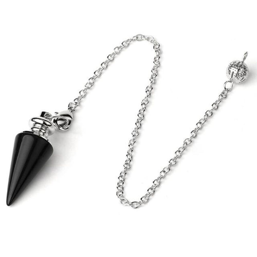 Stone Rose Quartz Gemstone Rock Conical Pendulum Amulet Reiki Pendulum Pendant Healing Crystal