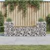 VidaXL Design Gabion Garden Bench 183x41x60.5cm Impregnated Pine Wood 834389