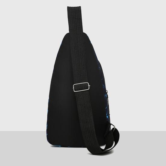 Men Crossbody Bag Geometric Print Portable Adjustable Strap Casual Oxford Cloth Sports