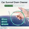 300CM Car Sunroof Drain Cleaning Tool Long Flexible Nylon Brush Car Windshield Wiper Tank Door Drain Pipe Hose Tube Hole Clog Remover Cleaner