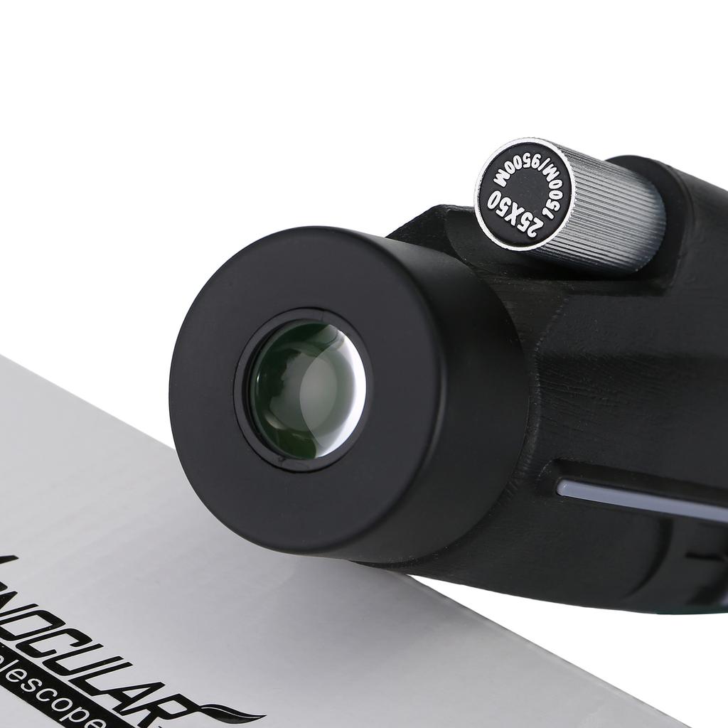 Factory Direct Sales 25x50 Metal Focusing Wheel All-optical Glass HD High Power Hand-held Monocular Telescope.