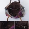 Retro Soft Genuine Leather Bag for Women  Leather Shoulder Bag  Casual Crossbody  Large Capacity  Color Contrast