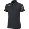 Training Wear Polo Standard 32MA2176 Shirt, Sweat-Wicking, Quick-Drying, Fit, Deodorizing, Black, XS,