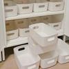 1PC White Plastic Storage Box Set - High Quality Square Container, Leak-proof and Durable Simple Rectangle Design
