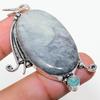 Natural Kammererite, Chalcedony Gemstone 925 Sterling Silver Pendant 2.56" D8m63