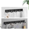 Aluminum Wall Mounted Hanger Coat Towel Hat Clothes Rack Bathroom 3/4/5/6 Hooks