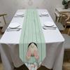 Table Runner Digital Printing Comfortable Touch Festive Pattern Stain-resistant Texture Decoration Cute Bunny Easter Table Cloth Kitchen Accessory