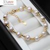 Freshwater Round Pearl Bracelet Ladies Natural Pearl Bracelet Jewelry Girl Daughter Birthday Gift