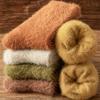Women Winter Warm Soft Fluffy Bed Socks New Solid Color Ladies Home Floor Slipper Mink Fur Thicken Fleece Sock Winter Boots