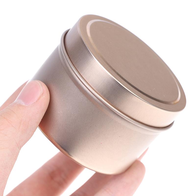 DIY Round Candle Jars 4Oz Aluminum Tins With Lids Cosmetic Sample Containers Storage Organizer