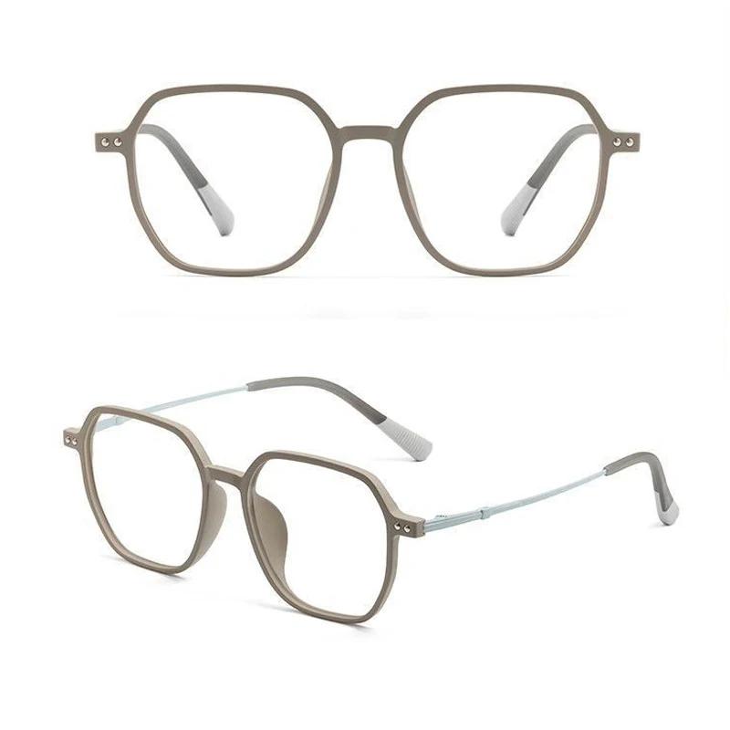 New Retro Frosted Frame Myopia Glasses Oversized Square Frame Near Sight Glasses Blue Light Blocking Eye Protection Eyewear