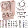 Ailunate 66-Piece Jewelry Kit for Girls and Kids - Bracelet and Necklace Making Set with Toy Charms and Beads, Birthday Gift