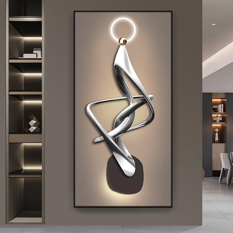 Modern Luxury Statue Canvas Posters and Prints 3D Sculpture Decorative Painting for Porch Interior Room Wall Decoration Wall Art