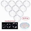 10pcs Plastic Clear Flat Ball Bauble Wedding Candy Christmas Patry Ornament Gift