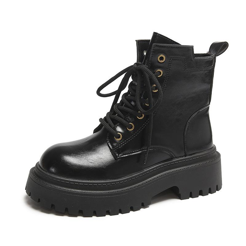 French Super Fire Martin Boots Women's 2024 New Fashionable Versatile Small Thick-soled Retro Niche British Style Short Boots