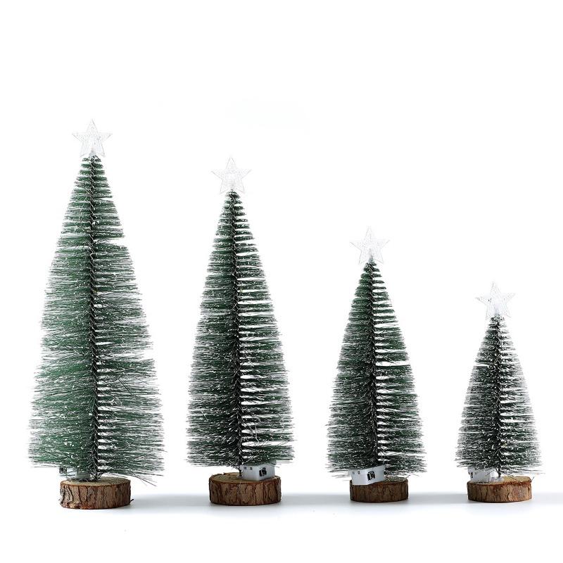 New Illuminated White Cedar Christmas Tree PVC Christmas Tree Table Christmas Tree Ornament Gift