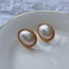 No Piercing Large Imitation Pearl Earclips Women's Luxury Earrings