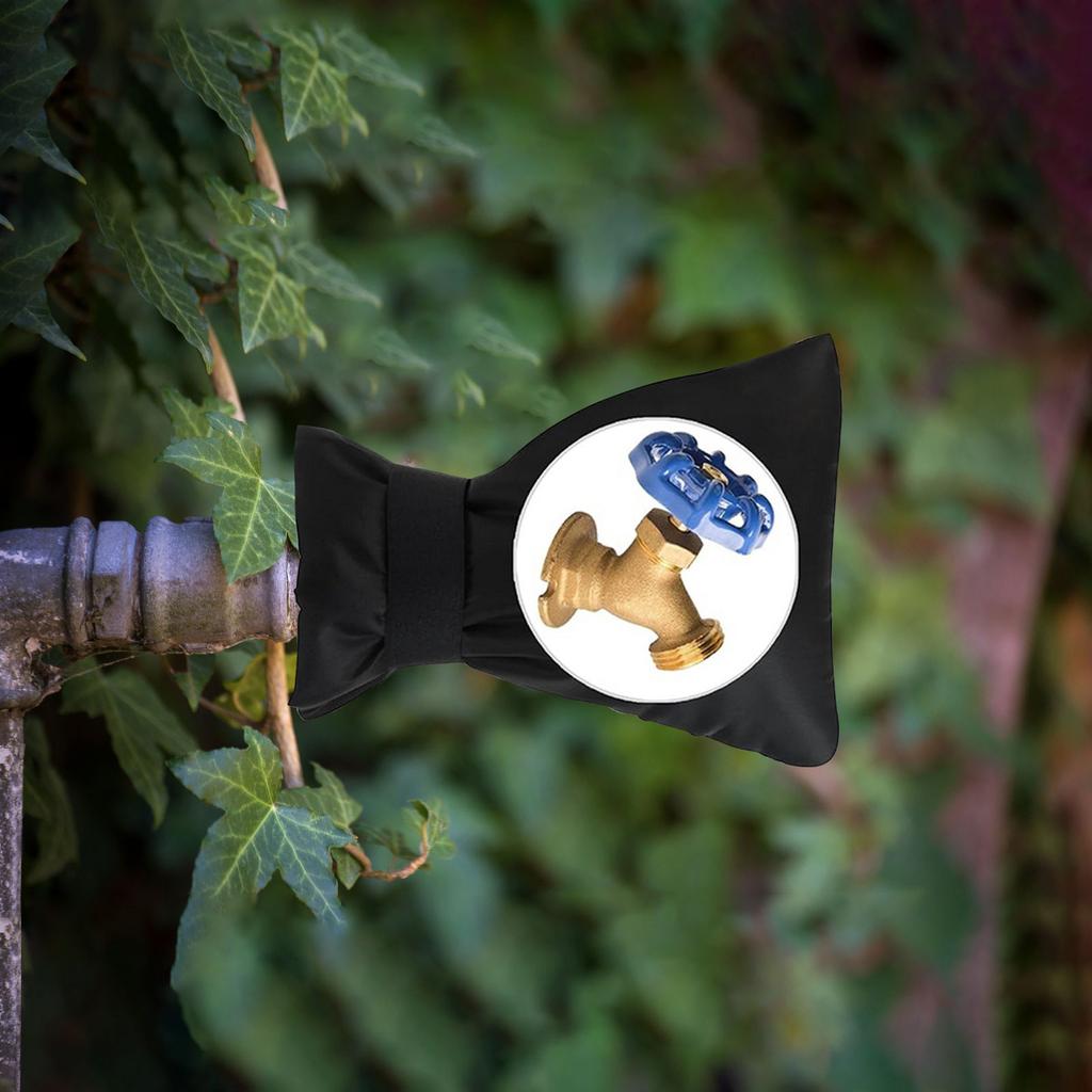 Чехлы для уличных смесителей на зиму, утолщенные носки для наружных садовых смесителей для защиты от холода, изолированные крышки для смесителей многоразового использования, упаковка из 4 штук, черные